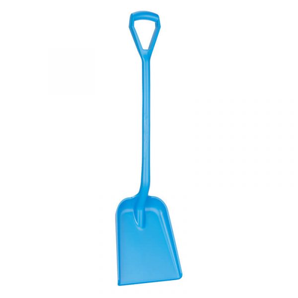 Vikan Shovel, Metal Detectable, D Grip Blue
